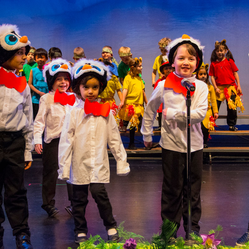 Photo of lower school theatical performance